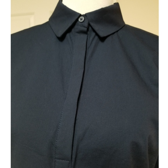 🆕️⬇️Heyton Navy Button Front Dress With Tie Cuff - Picture 4 of 8